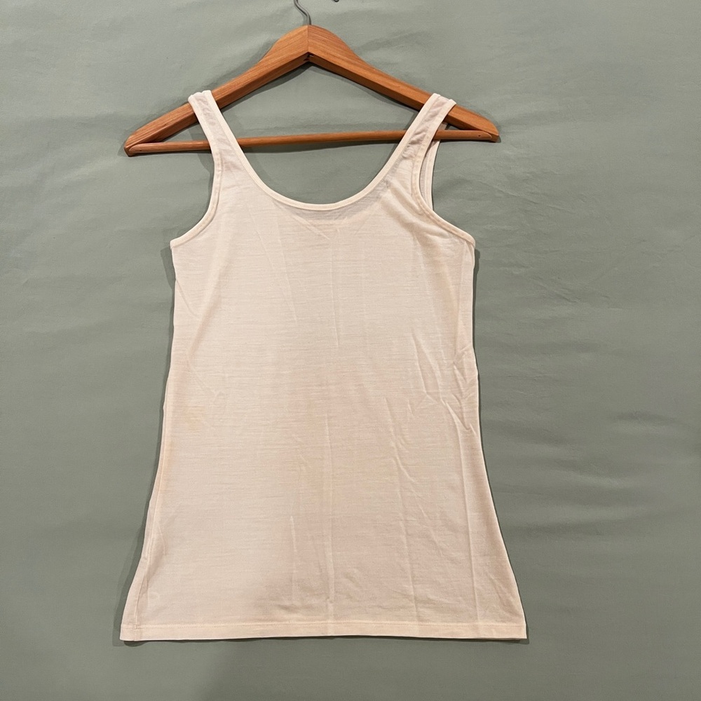 Icebreaker Merino wool Base Layer Tank l Women’s Small l Cream Scoop Neck
